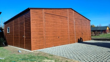 Металлический гараж 8х6м с подъемными воротами KONKRET