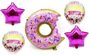 BALONY FOLIOWE NA URODZINY ZESTAW PĄCZEK 5 SZT