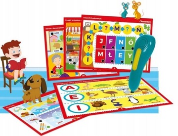 Clementoni Edukacyjne MÓWIĄCE PIÓRO 500 pytań LITERY I SŁOWA Zabawa