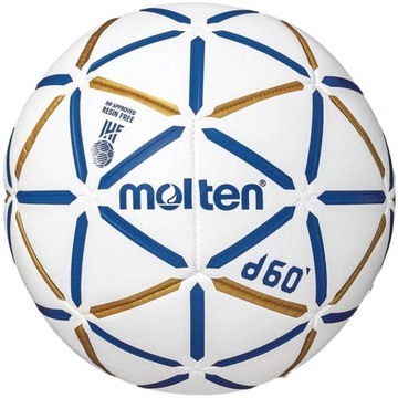 Piłka ręczna Molten H2D4000-BW D60 IHF Approved biało-niebiesko-złota 2