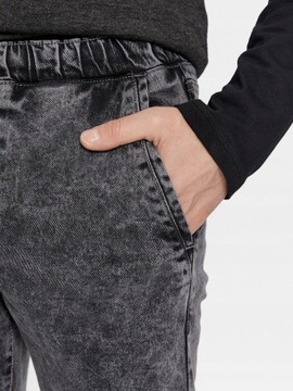 Brave Soul NG8 nja spodnie jeansowe rurki joggersy marmurkowy grafit W30