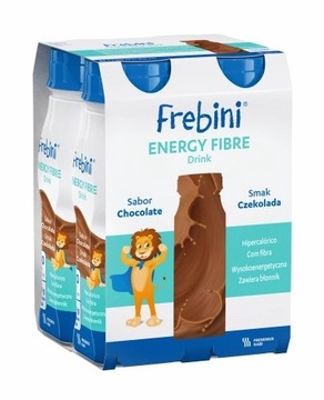 Fresubin Frebini Energy Drink czekolada dla dzieci 1-12 lat ZESTAW 4 x200ml