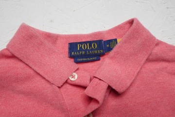 Ralph Lauren Polo koszulka różowa custom slim fit męska M