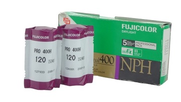 FUJICOLOR FILM PROFESSIONAL ISO 400 NPH 120 - Dwa filmy