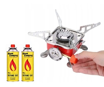KUCHENKA TURYSTYCZNA GAZOWA + 2x GAZ ALPEN CAMPING