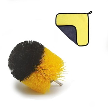 SZCZOTKA DO CZYSZCZENIA MIKROFIBRA NA WIERTARKĘ WKRĘTARKĘ DO FELG FUG KAFLI