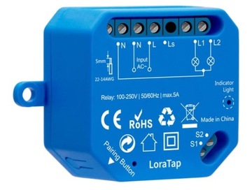 Przełącznik LoraTap RR620W 2-kanałowy przekaźnik