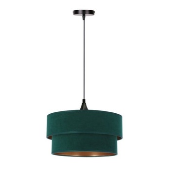 Scopello lampa wisząca czarny 1x60 e27 abażur duo
