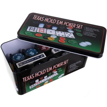 НАБОР ДЛЯ ТЕХАССКОГО ХОЛДЕМА 200 ПОДСКАЗОК + КОЛОДЫ + МАТ + ФУНКЦИОНАЛЬНЫЕ ЖЕТОНЫ