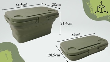 Складная корзина силиконовая корзина с ручками 16л.