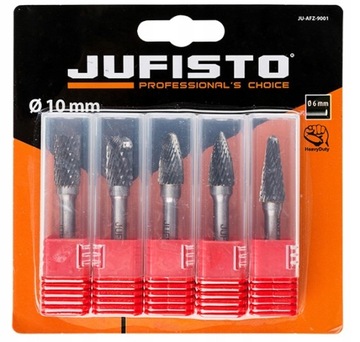 Frezy Pilniki Trzpieniowe do STALI zestaw 5el.