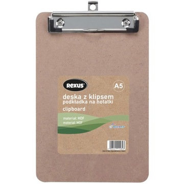 PODKŁADKA Z KLIPSEM REXUS A5 EKO ECO CLIPBOARD