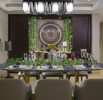 ИСКУССТВЕННЫЙ Плющ x 6 ШТ. 12 м Для Настенной Балконной Гирлянды Искусственные Листья