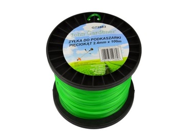 Żyłka do podkaszarki pięciokąt 2,4mmx100m G73983
