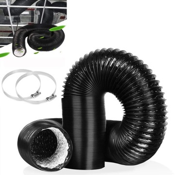 RURA DO KLIMATYZATORA PRZENOŚNEGO WĄŻ HARMONIJKOWA 10CM/5M CZARNY