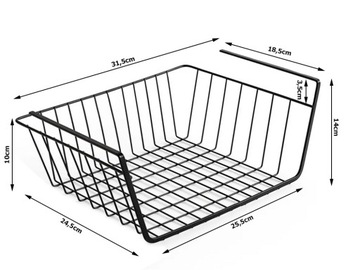 ПОДВЕСНАЯ МЕТАЛЛИЧЕСКАЯ КОРЗИНА ПОДВЕСНАЯ КУХОННАЯ ПОЛКА ПОД ПОЛКОЙ-ОРГАНИЗАТОРОМ
