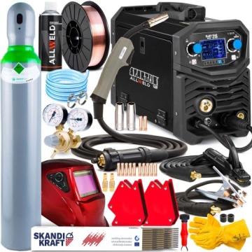 SPAWARKA INWERTEROWA SPARTUS MIG 215 MMA TIG 230V 200A ALUMINIUM SYNERGIA