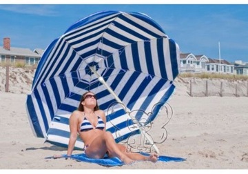 PARASOL PLAŻOWY 160CM + PARAWAN 12M MŁOTEK UCHWYT