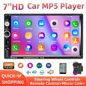 7-calowy ekran dotykowy HD Radio samochodowe Stereo 2 Din Samochodowy