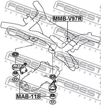 FEBEST SILENTBLOK NÁPRAVA MAB-118