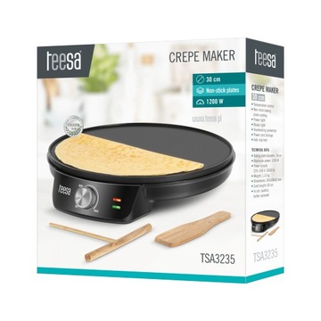 ЭЛЕКТРИЧЕСКАЯ БЛИНОЧКА СКОВОРОДА ДЛЯ БЛИНЧИКОВ 30 СМ, МОЩНОСТЬ 1200 ВТ, АКСЕССУАРЫ