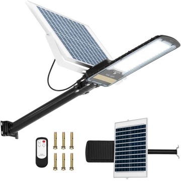 LAMPA SOLARNA ZEWNĘTRZNA MIEJSKA ULICZNA Z CZUJNIKIEM ZMIERZCHU 96 X LED 10