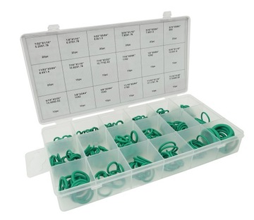 ORINGI USZCZELKI GUMOWE GUMKI ZESTAW ORINGÓW ZIELONE KASETKA O-RINGI 270SZT