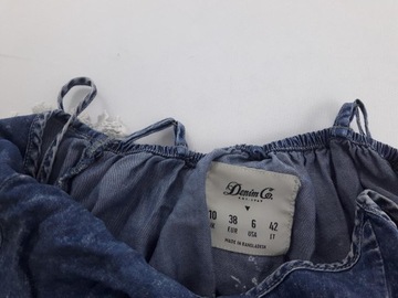 DENIM CO postarzany KOMBINEZON a'la jeans _ 38