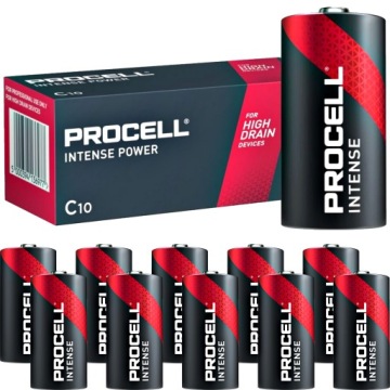 NAJMOCNIEJSZE BATERIE ALKALICZNE DURACELL PROCELL INTENSE C LR14 x10szt