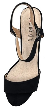 Элегантные черные босоножки на каблуке EVENTO 37