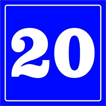 Nr. 97 Cyfra 20 - TABLICA OSTRZEGAWCZA