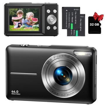 ЦИФРОВАЯ КАМЕРА HD С ФУНКЦИЕЙ ЗАПИСИ НА КАРТУ 1080P 44MP 16X ZOOM 32 ГБ