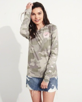 bluza longsleeve HOLLISTER moro camo XS