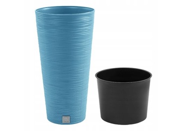 DONICZKA DONICA Okrągła WYSOKA SLIM Z WKŁADEM NIEBIESKI SKANDYNAWSKI 25cm