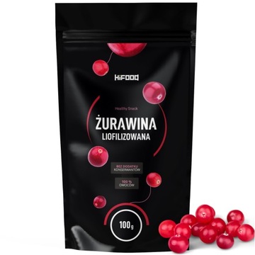 Клюква сублимированная 100г HiFOOD цельная