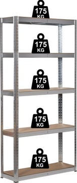 МЕТАЛЛИЧЕСКИЙ СТЕЛЛАЖ 3в1 180/90/30 5x175 кг DOOC