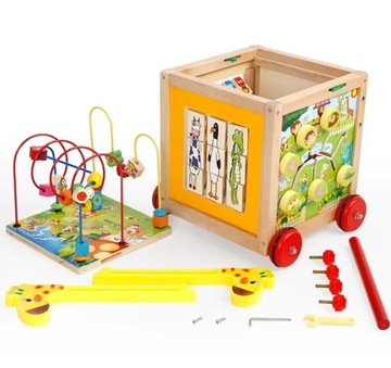 ОГРОМНЫЙ ДЕРЕВЯННЫЙ ОБРАЗОВАТЕЛЬНЫЙ КУБ 7в1 + МУЛА.