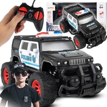 SAMOCHÓD AUTO POLICJA RC 1:22 Z ŁADOWARKĄ + USB