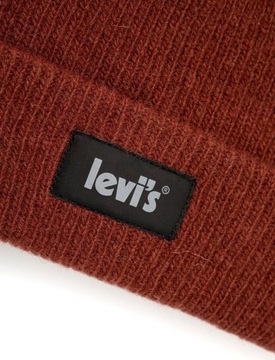 Czapka zimowa wełniana Levis odblaskowe logo