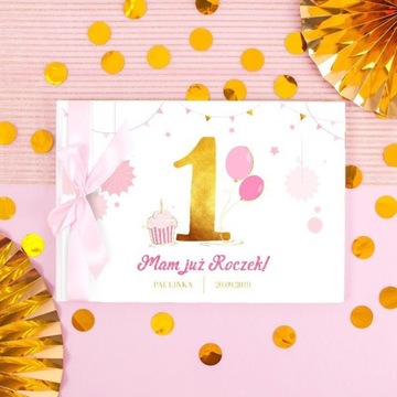 КНИГА ПАМЯТИ ДЛЯ ГОДОВОГО РЕБЕНКА PINK ONE NAME