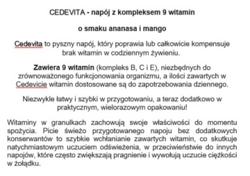 Новинка Cedevita ананас и манго 900 г.