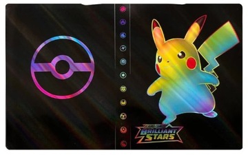 Черный голографический альбом с Пикачу на 240 карточек с покемонами + 10 блесток в подарок в подарок