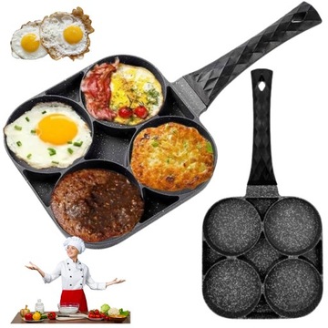 Patelnia do SMAŻENIA JAJEK PLACKÓW NALEŚNIKÓW MARMUR GRANIT NON-STICK 17x17