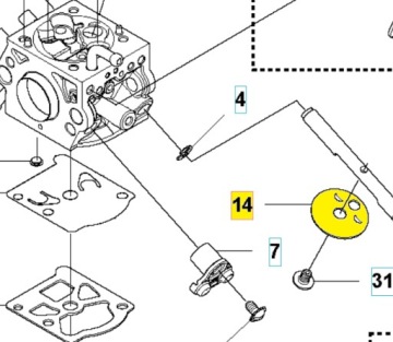 Zawór pilarki Husqvarna 545 550XP 465 Jonsered
