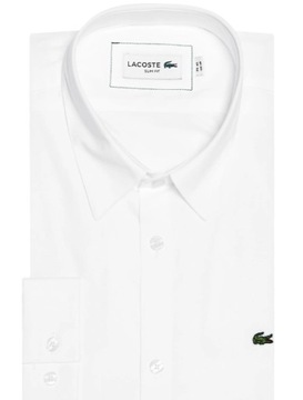 KOSZULA MĘSKA LACOSTE SLIM FIT BAWEŁNA r. 44 /XX WHITE