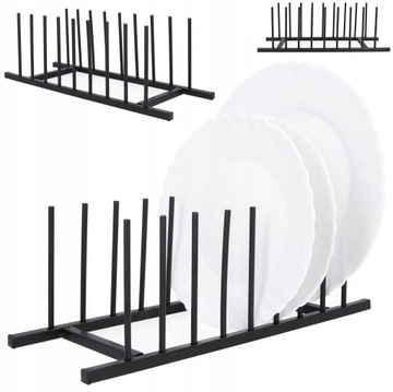 Stojak organizer na talerze pokrywki metalowy loft