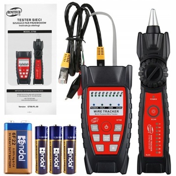 TESTER SIECI szukacz par PRZEWODÓW lokalizator kabli WIRE TRACKER RJ45 RJ11
