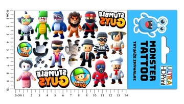 НАБОР ФУТБОЛКИ ТАТУ НАКЛЕЙКИ STUMBLE GUYS 128