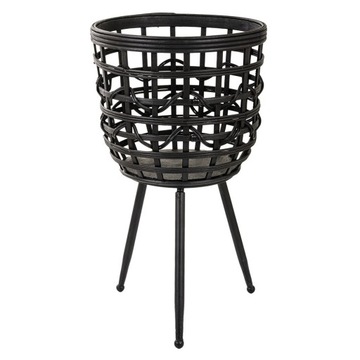 DONICZKA OSŁONKA METALOWA CZARNA 50cm ZE STOJAKIEM