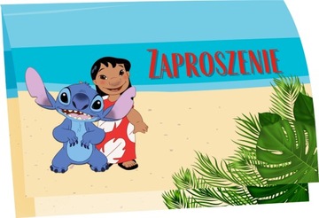 ZAPROSZENIE ZAPROSZANIA LILO I STICH BAJKI WIELE WZORÓW 20x15 cm